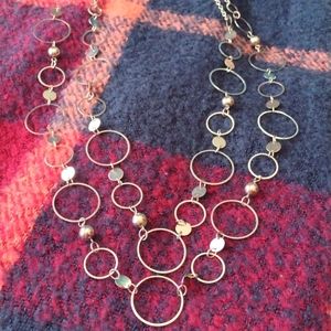 Silver hoop necklace